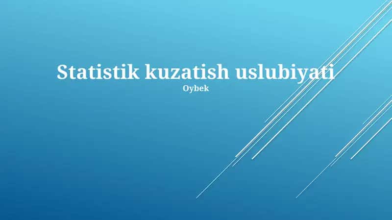 Statistik kuzatuv metodologiyasi