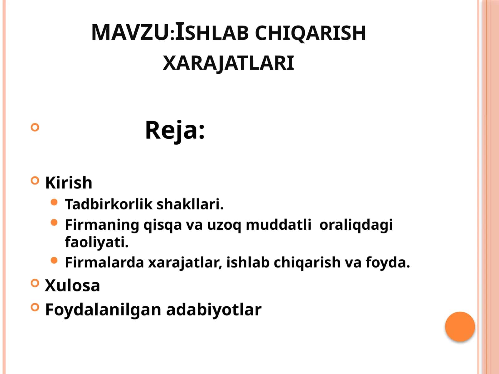 Ishlab chiqarish xarajatlari