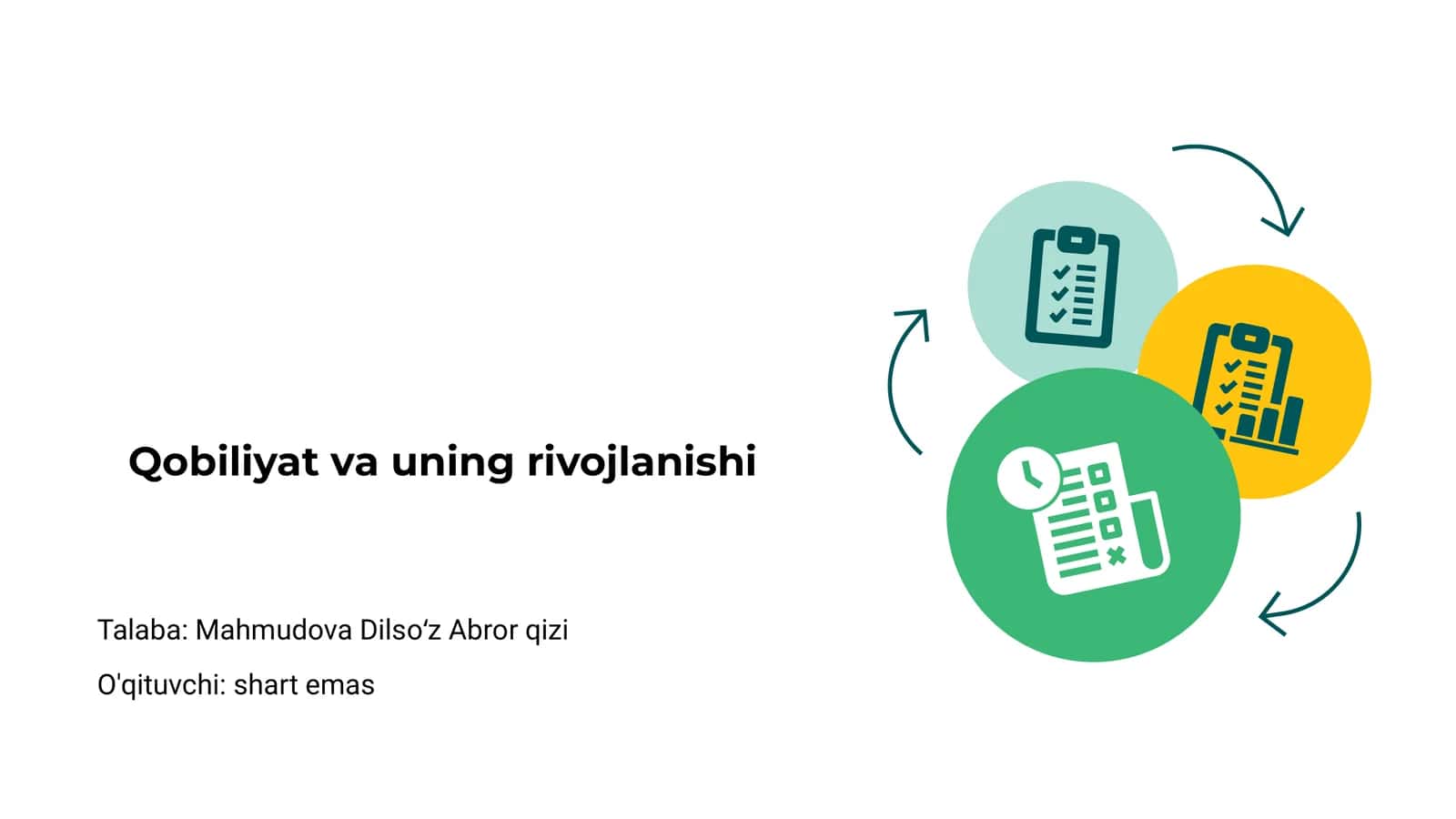Qobiliyat va uning rivojlanishi