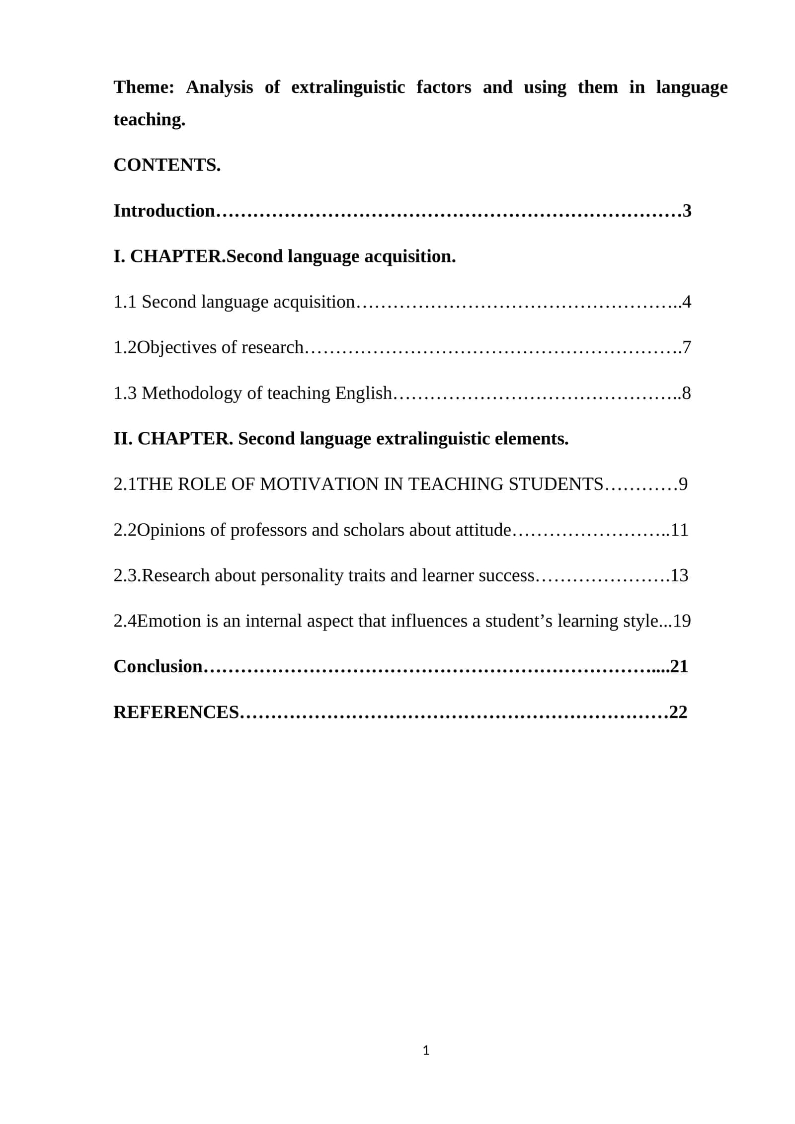 Extralinguistic factors and their use in language teaching