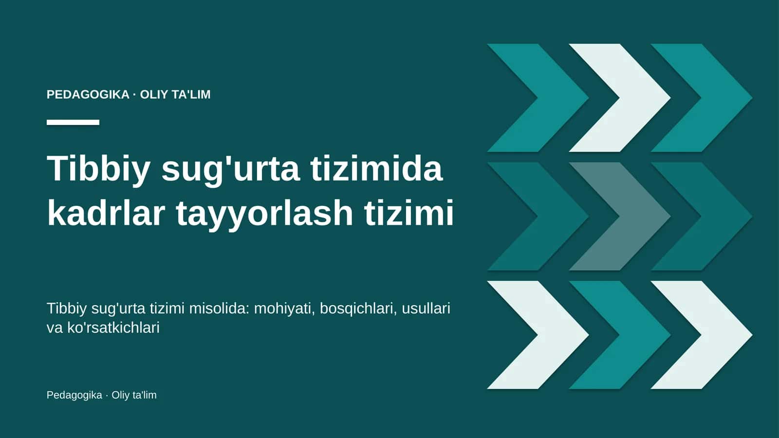 tibbiy sug'urta tizimida kadrlar tayyorlash tizimi 8645
