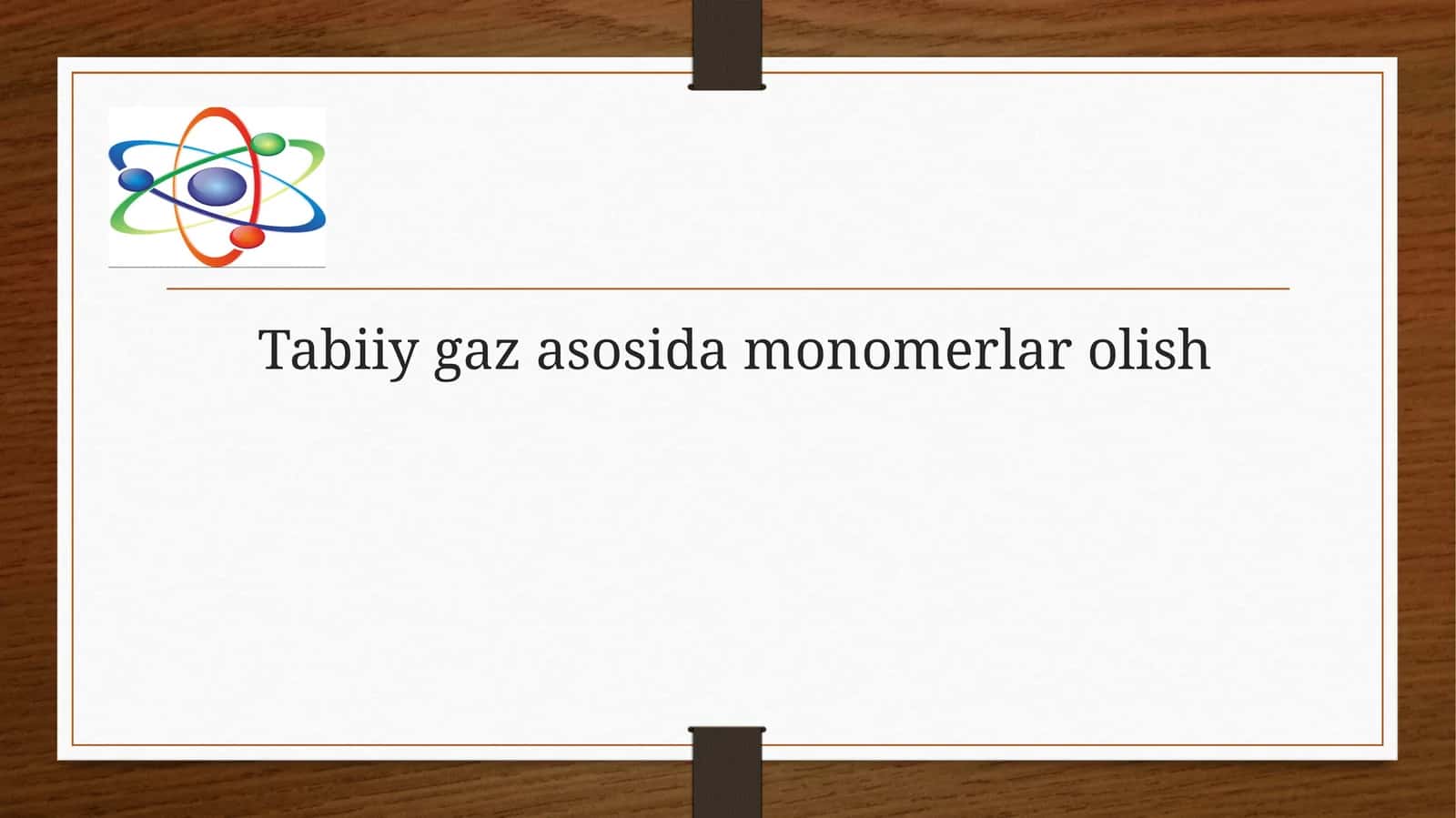 Tabiiy gaz asosida monomerlar olish