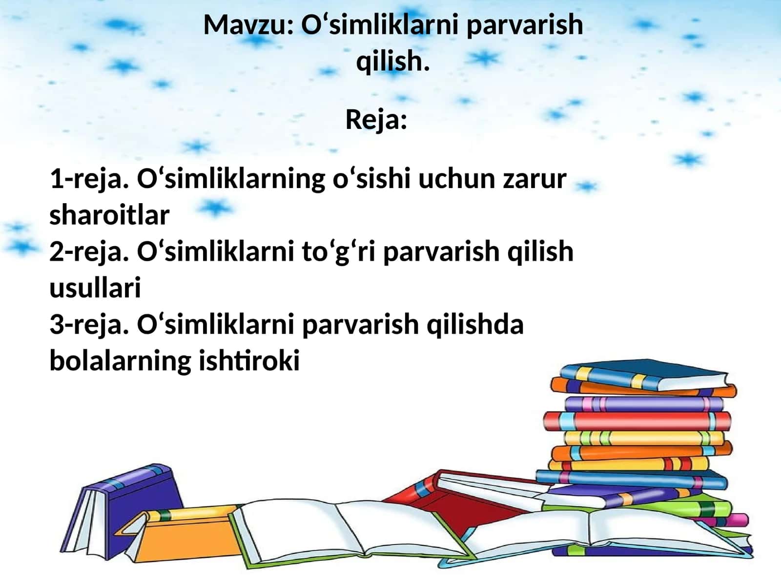 O‘simliklarniparvarishqilish