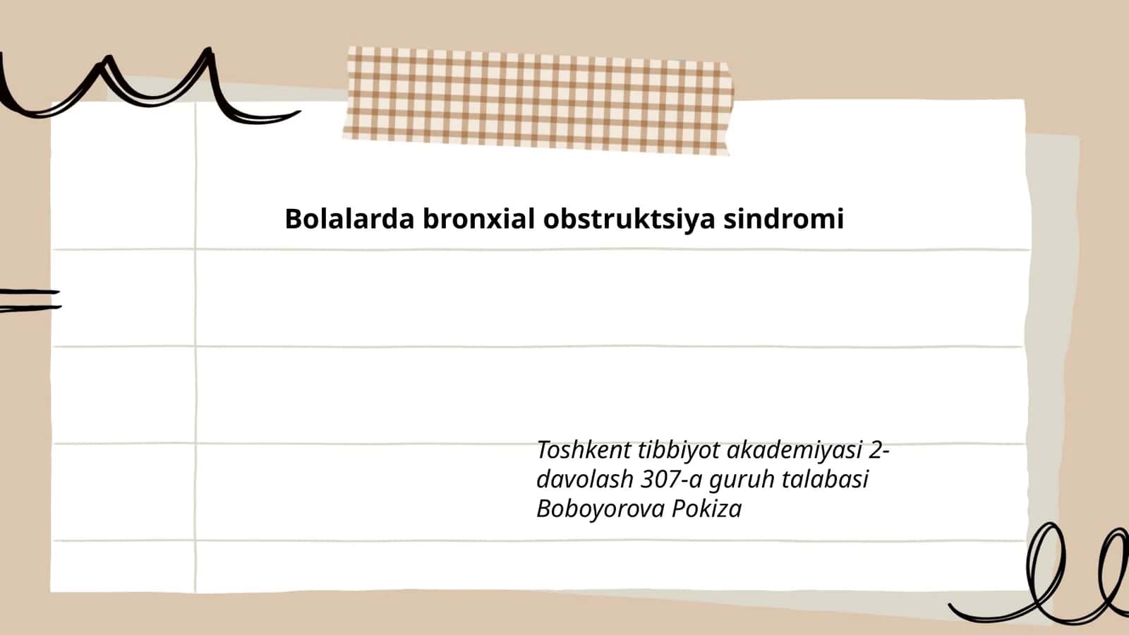 Bolalarda bronxial obstruktsiya sindromi