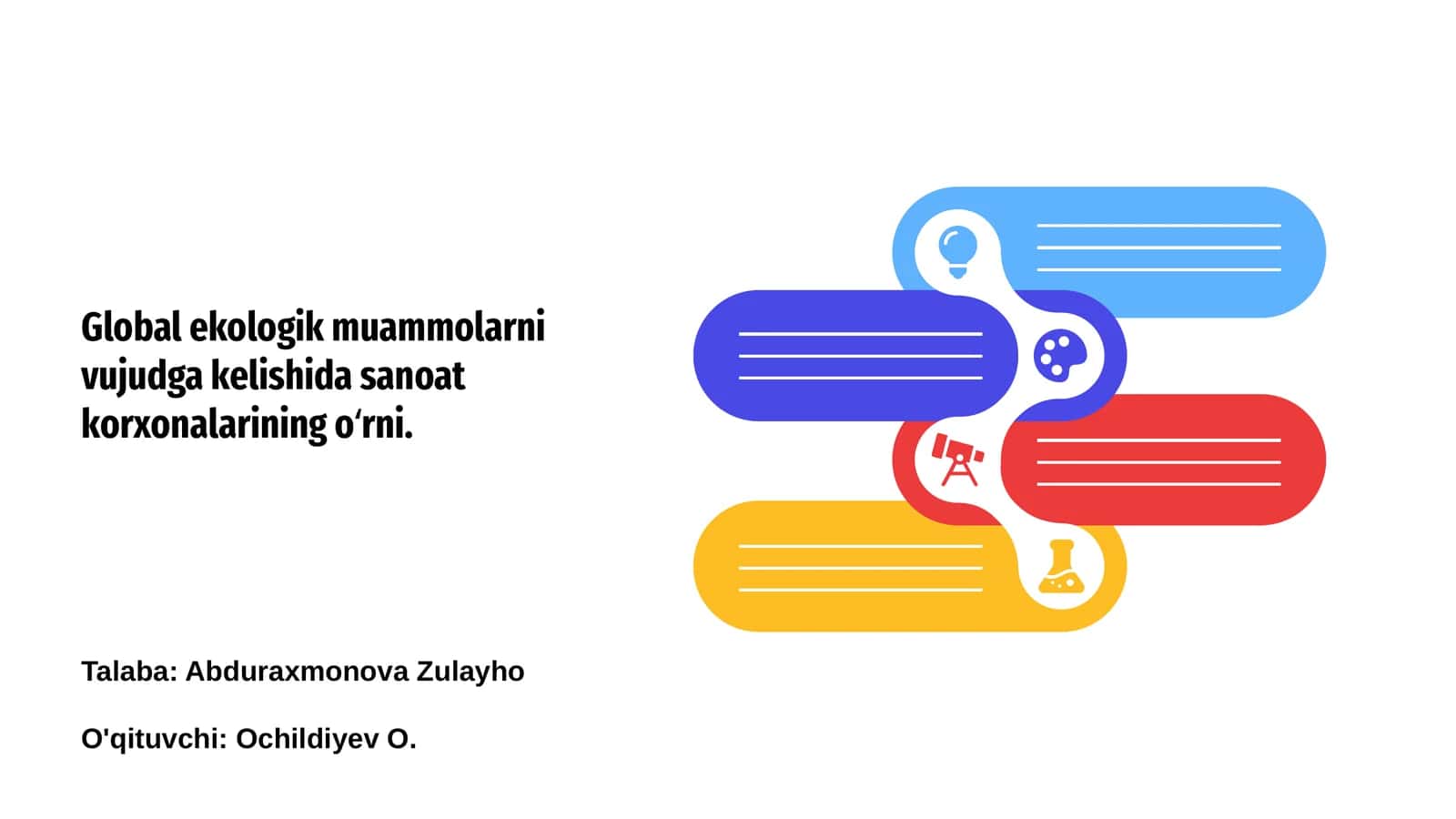 Sanoat korxonalarining ekologik muammolari
