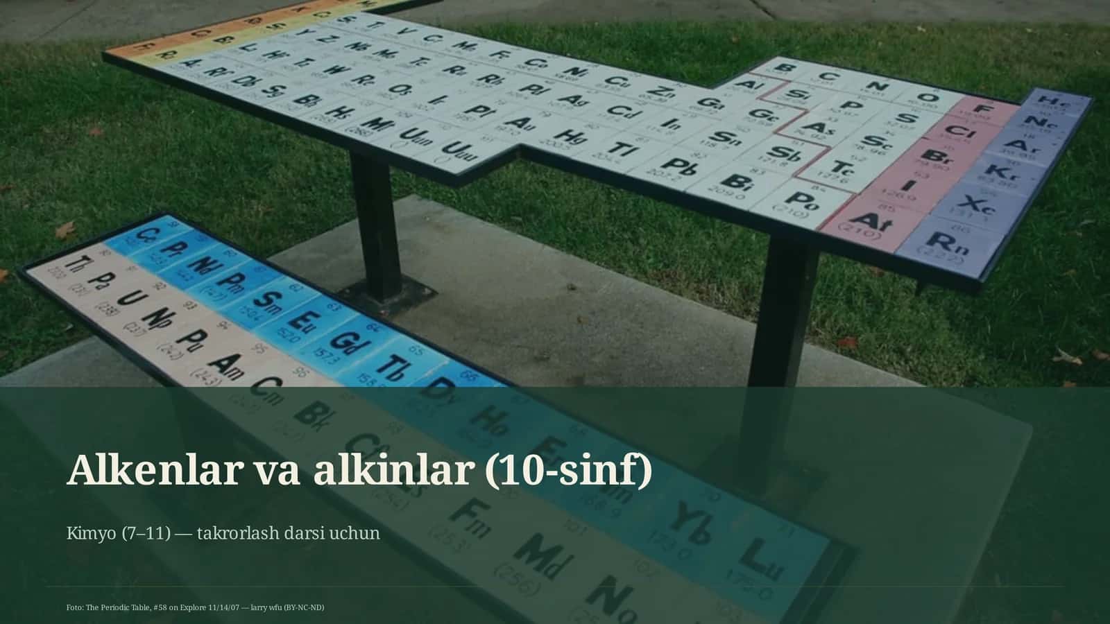 Alkenlar va alkinlar (10-sinf)