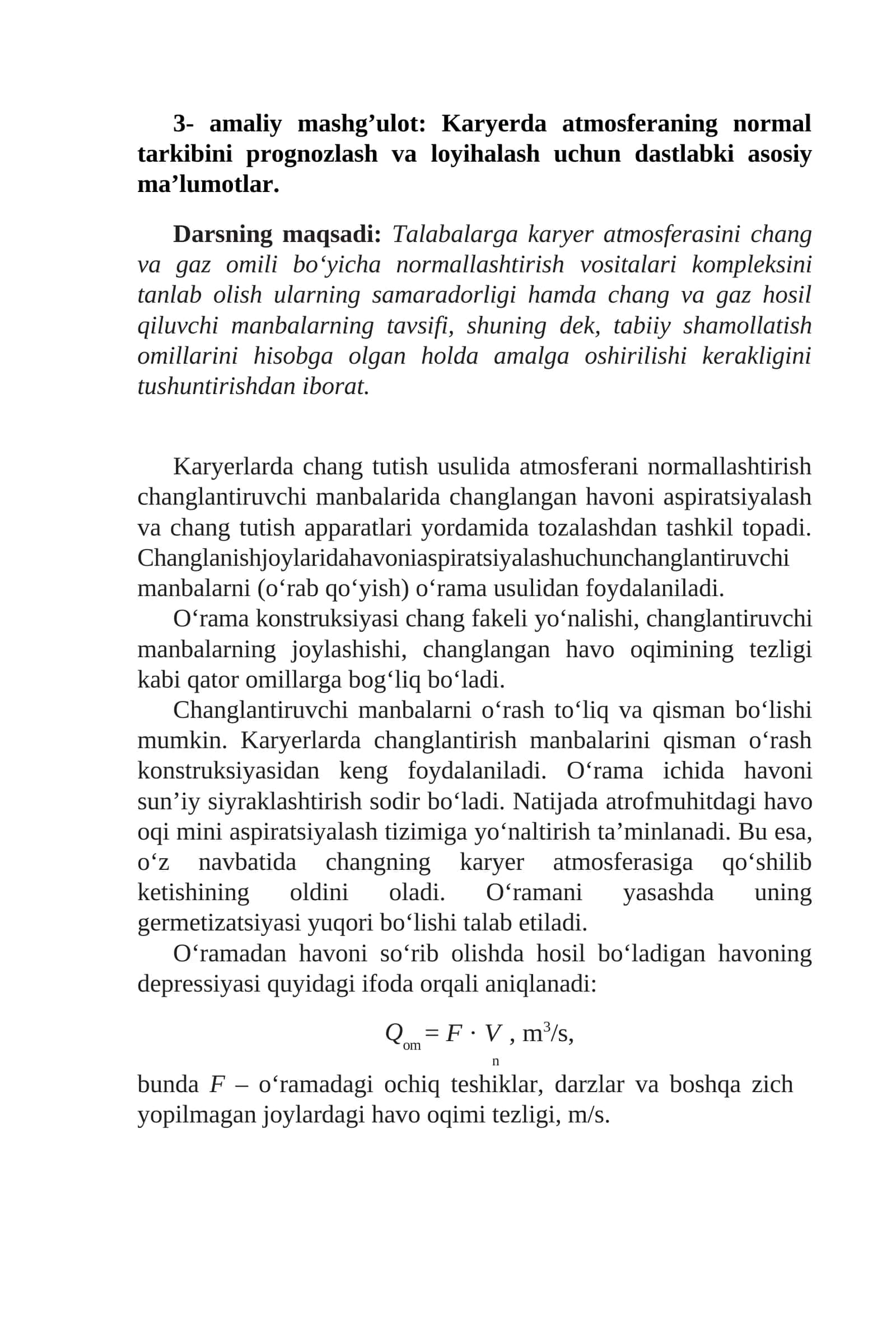 Karyer atmosferasini normallashtirish