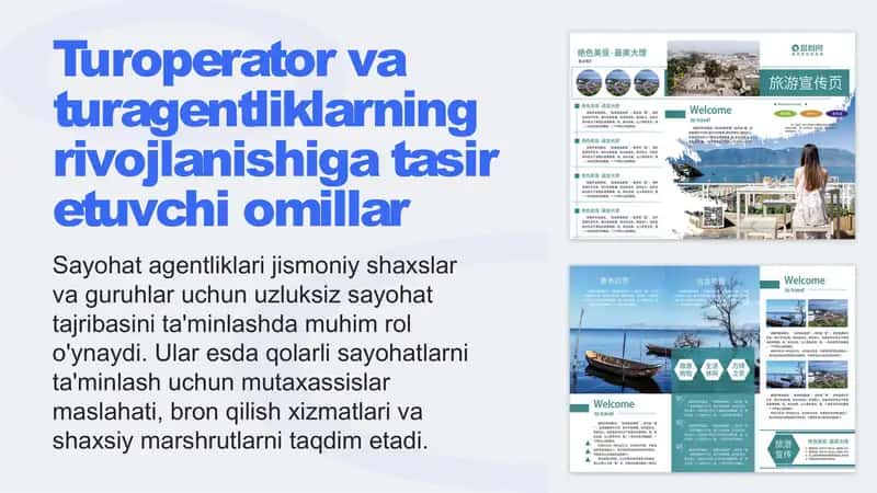 Turoperator va turagentliklarning rivojlanishiga tasir etuvchi omillar (2)