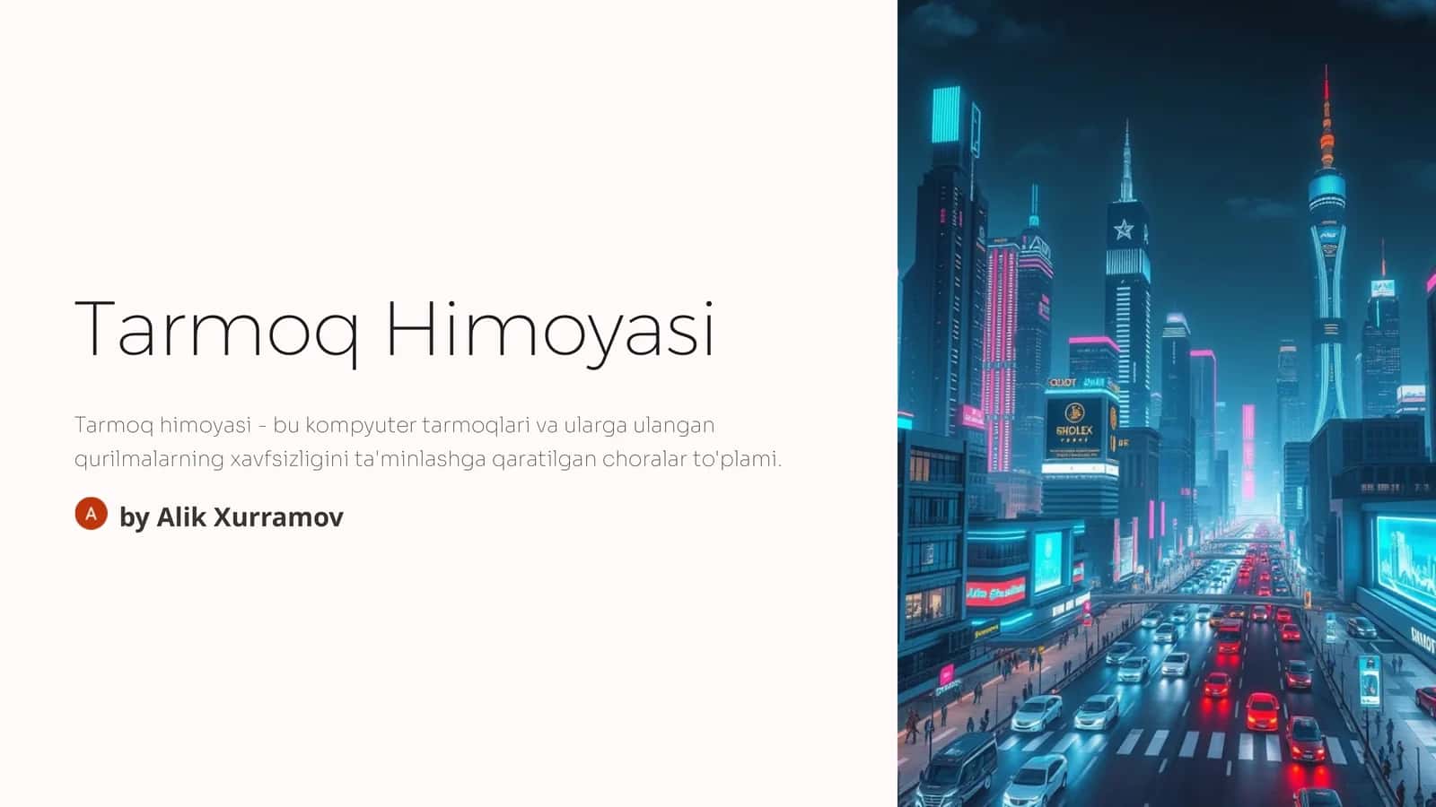 Tarmoq Himoyasi
