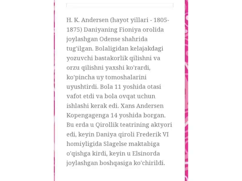 Hans Kristian Andersen hayoti