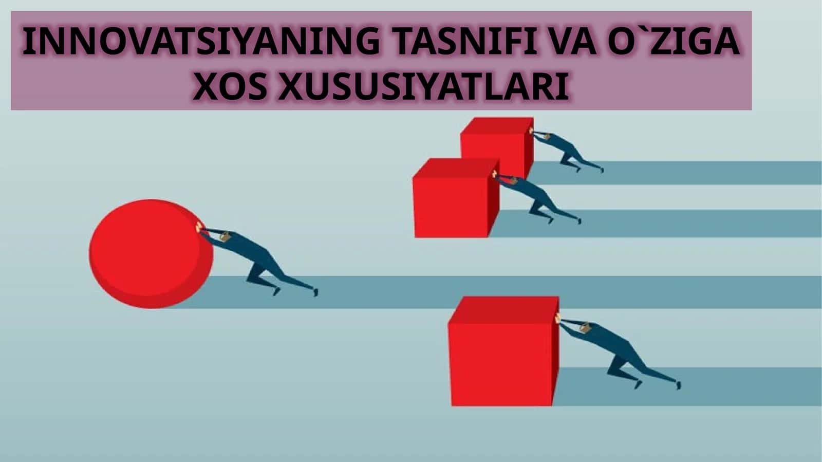 Innovatsiyaning tasnifi va o`ziga xos hususiyatlari