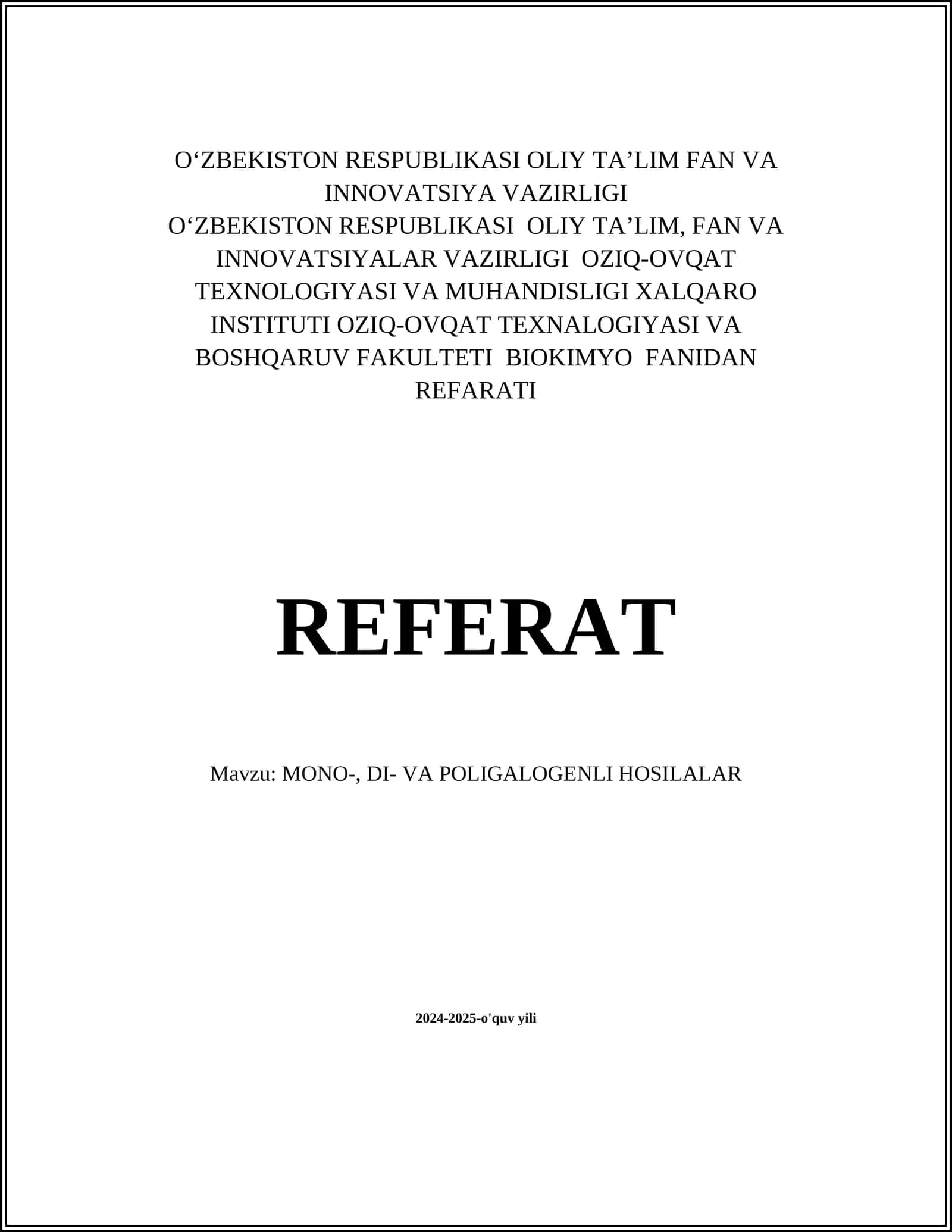 MONO-, DI- VA POLIGALOGENLI HOSILALAR