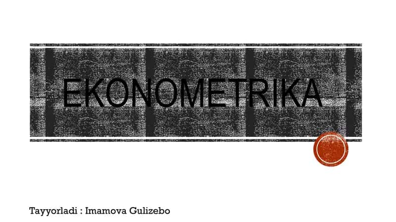 Ekonometrika
