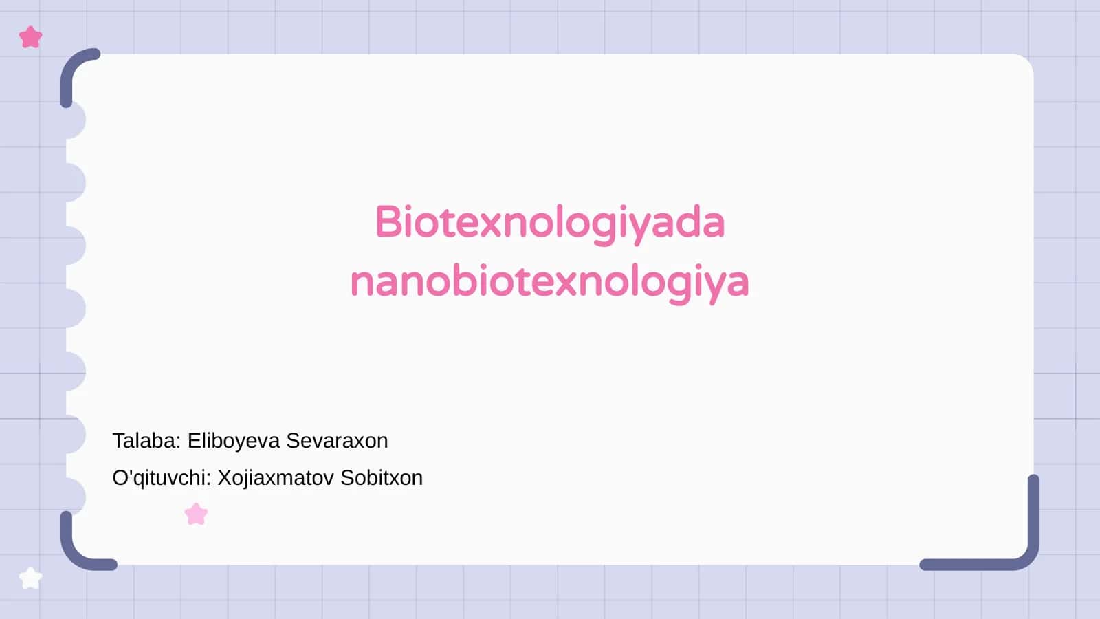 Biotexnologiyada nanobiotexnologiya