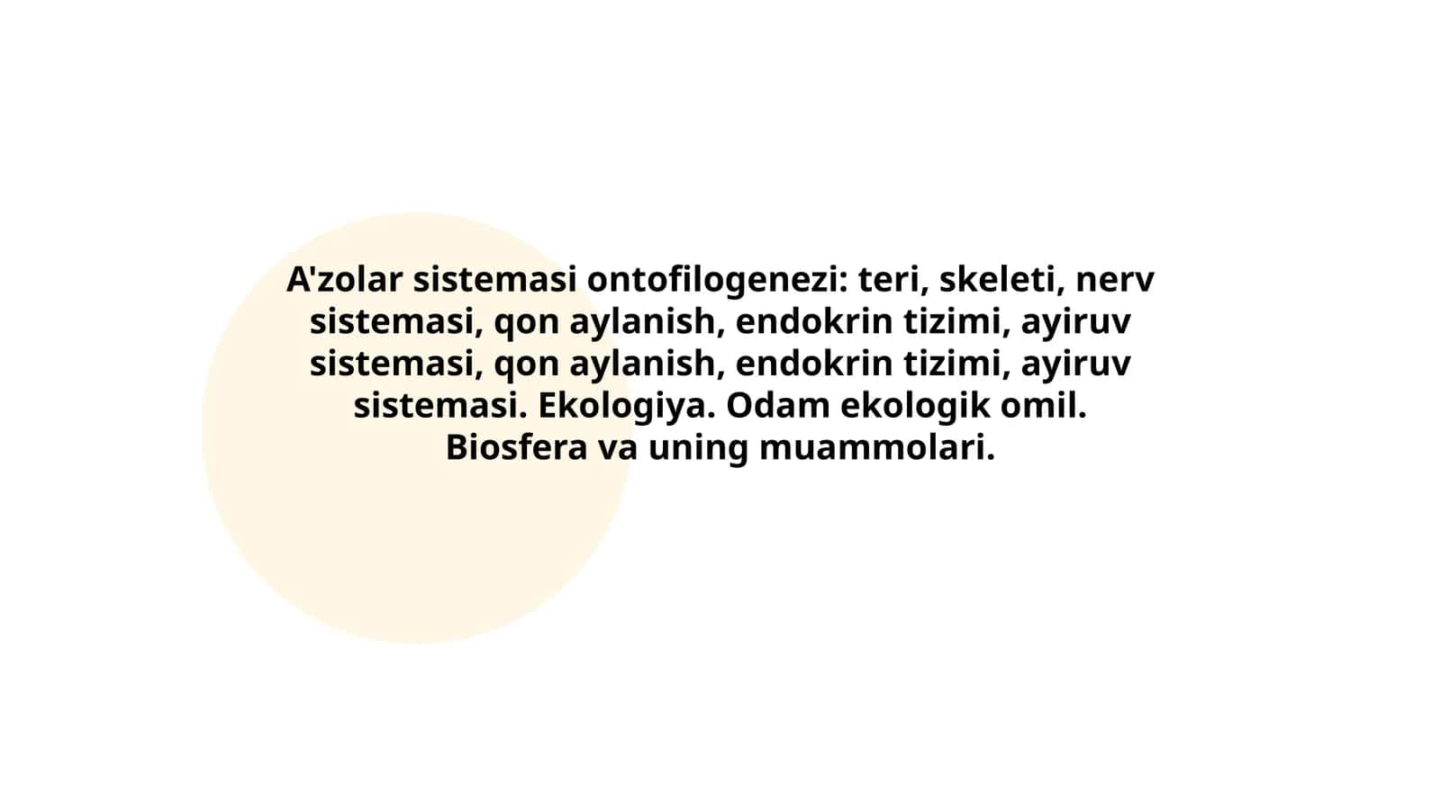 A'zolar sistemasi ontofilogenezi