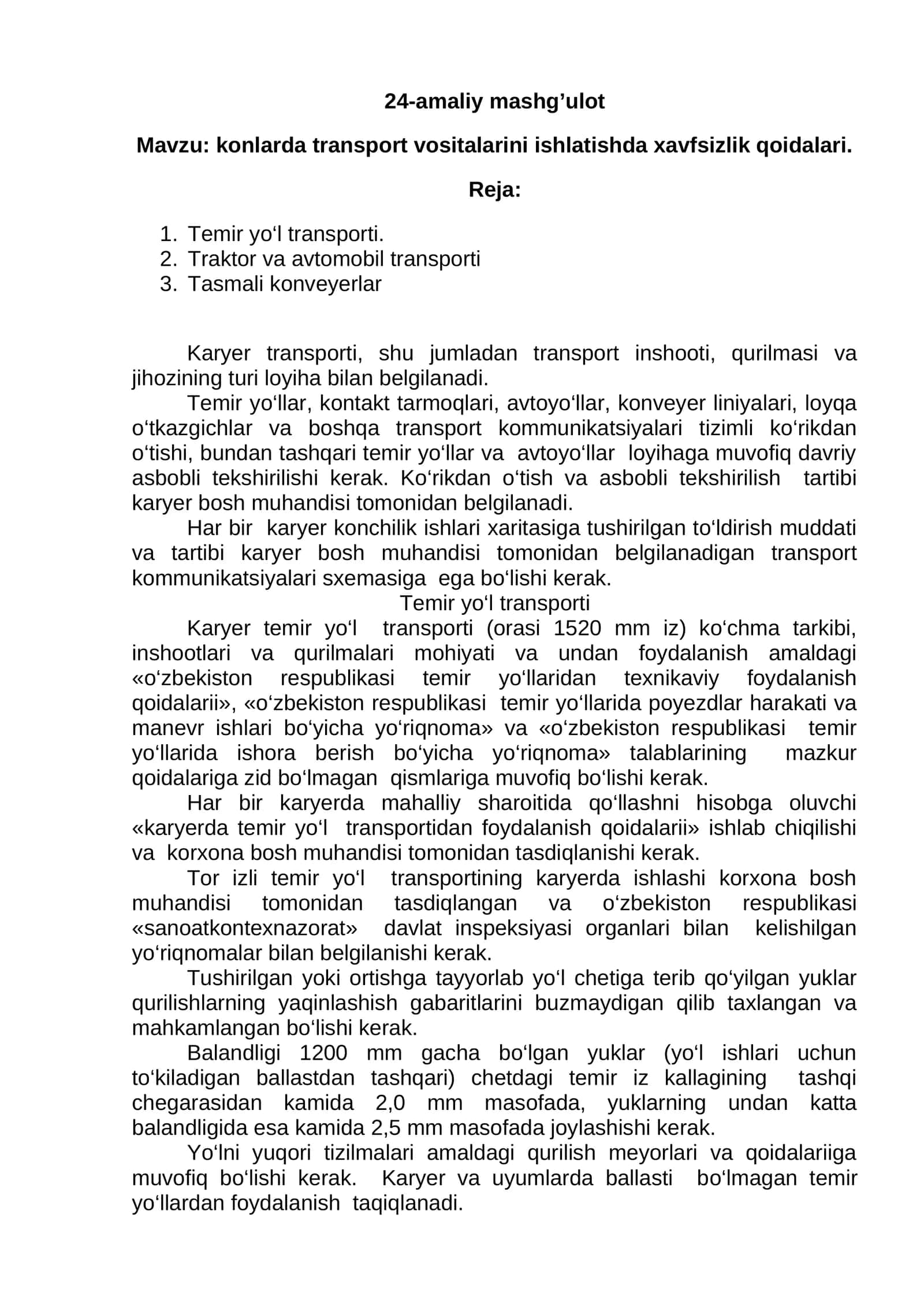 temir  yol transport