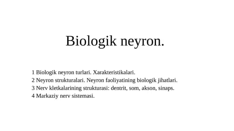 Biologik neyron
