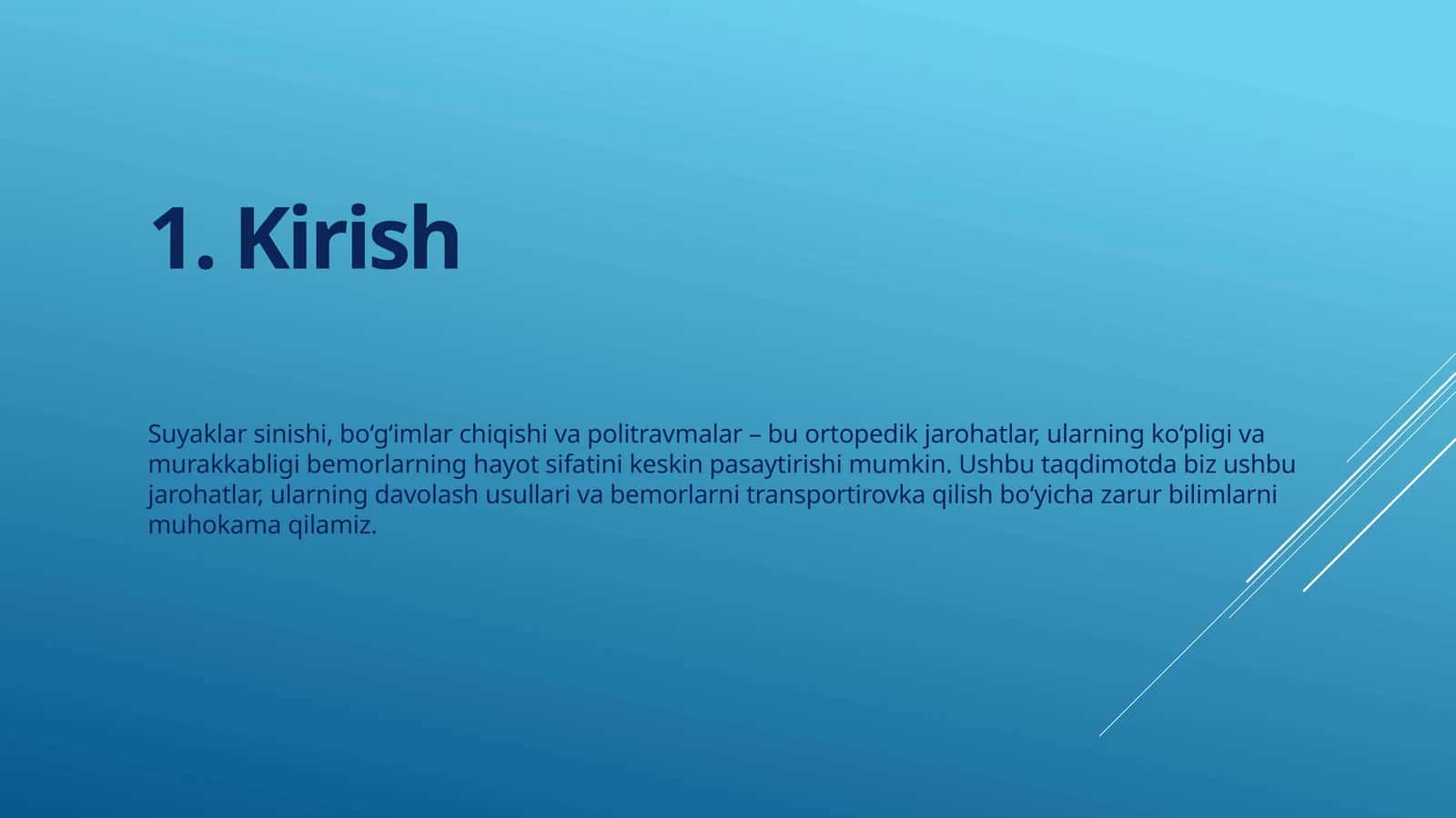 Ortopedik jarohatlar