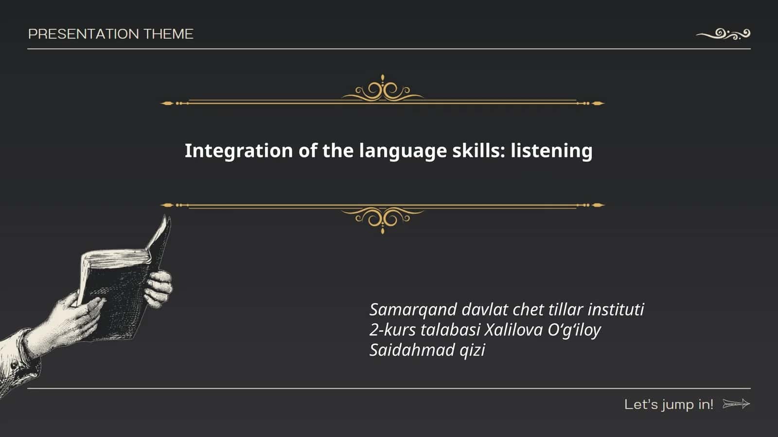 Integration of the language skills: listening