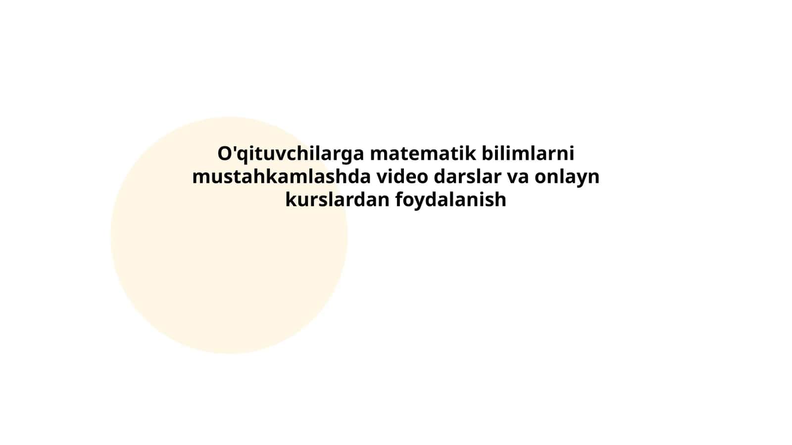 Video darslar va onlayn kurslar matematika o'qituvchilari uchun