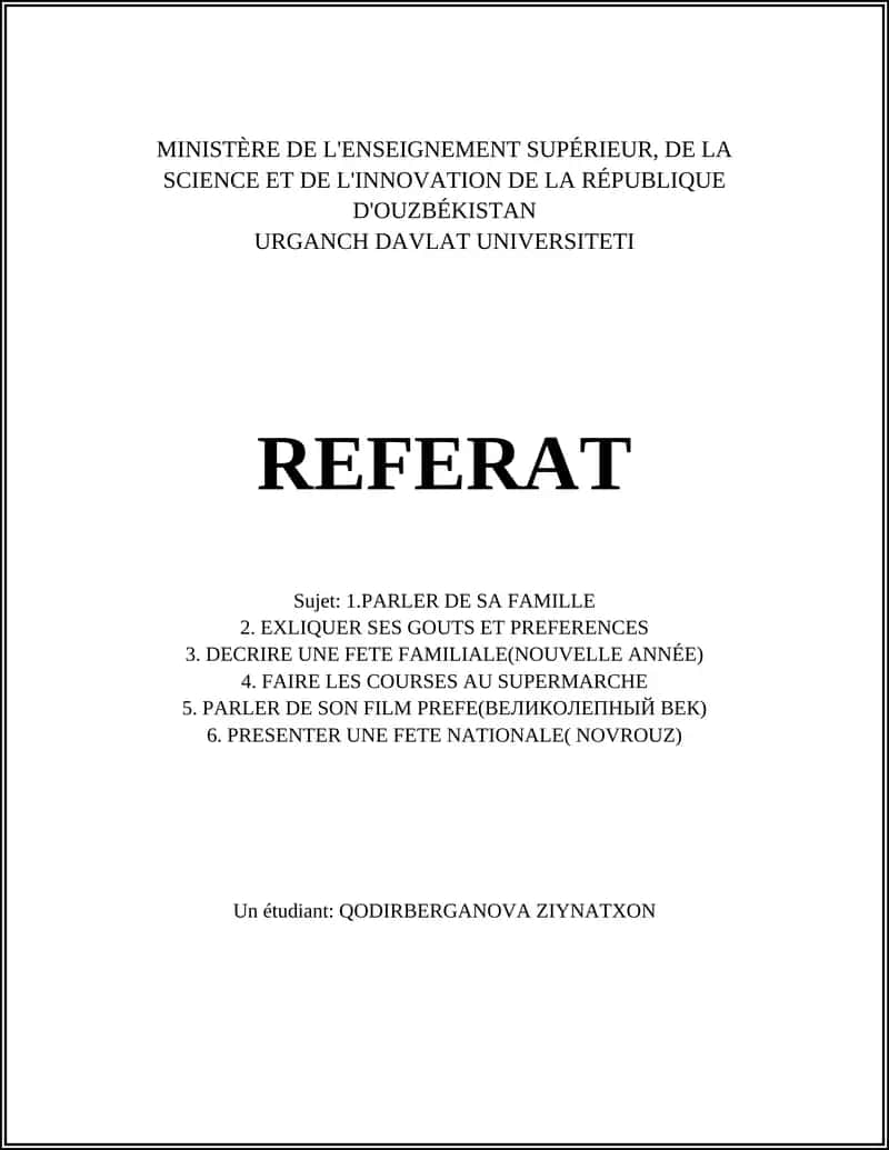 Présenter les membres de sa famille et leur rôle