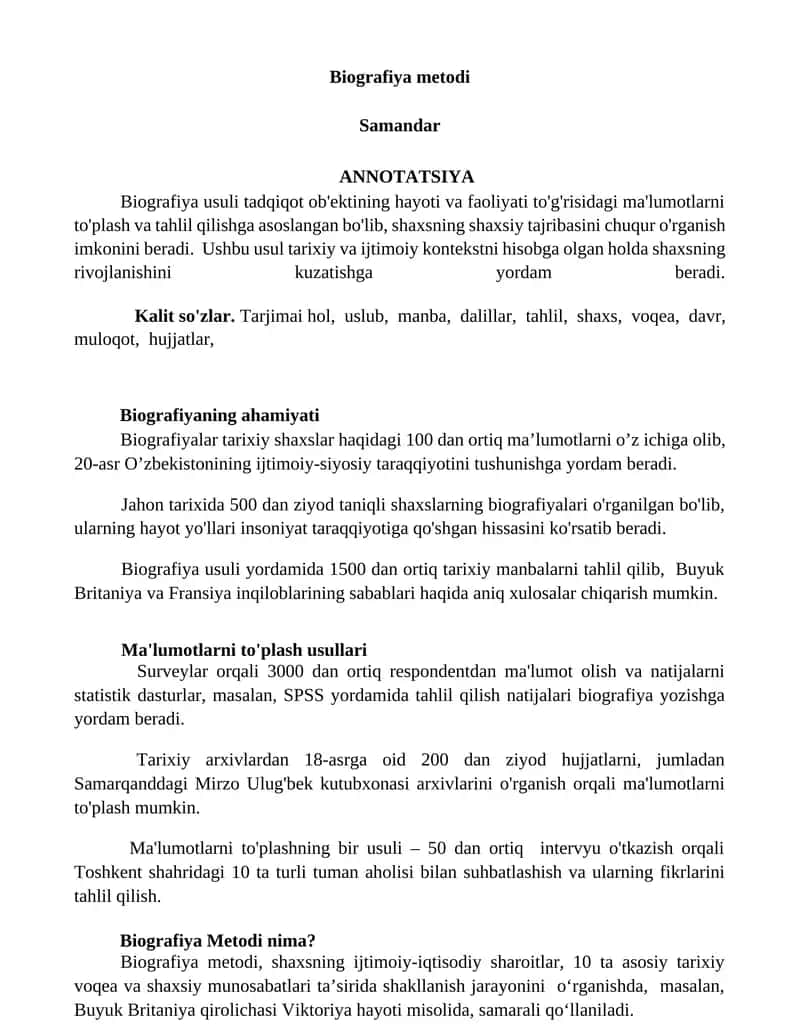 Biografiya metodi