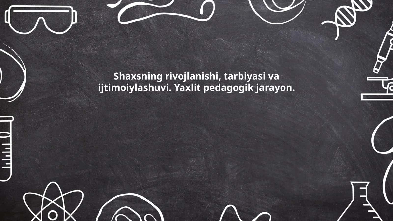 Shaxsning rivojlanishi bosqichlari
