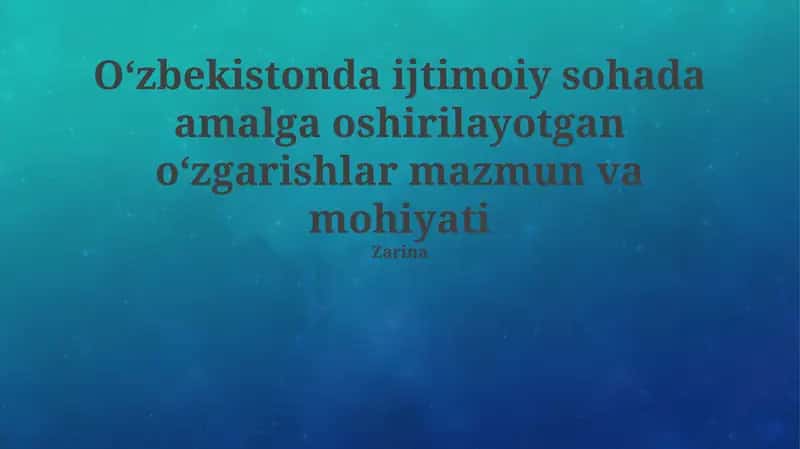 Ijtimoiy islohotlar