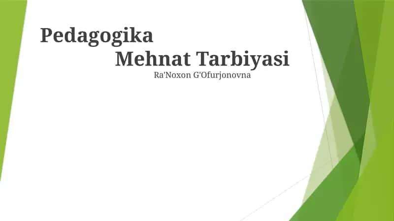 Mehmat Tarbiyasi