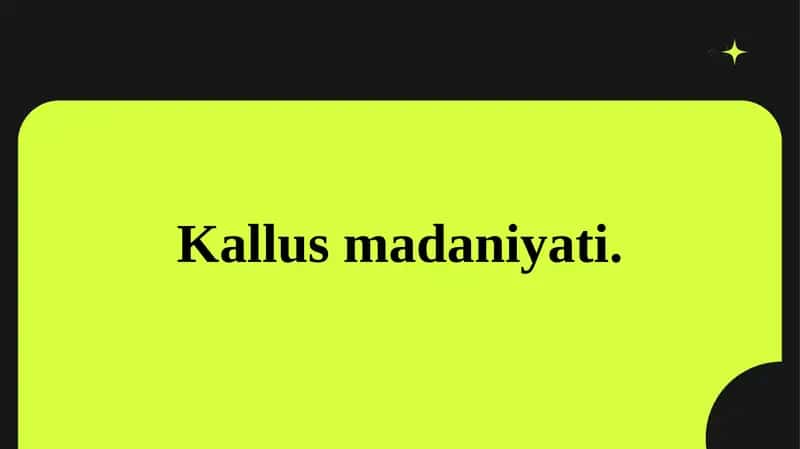 Kallus madaniyati.