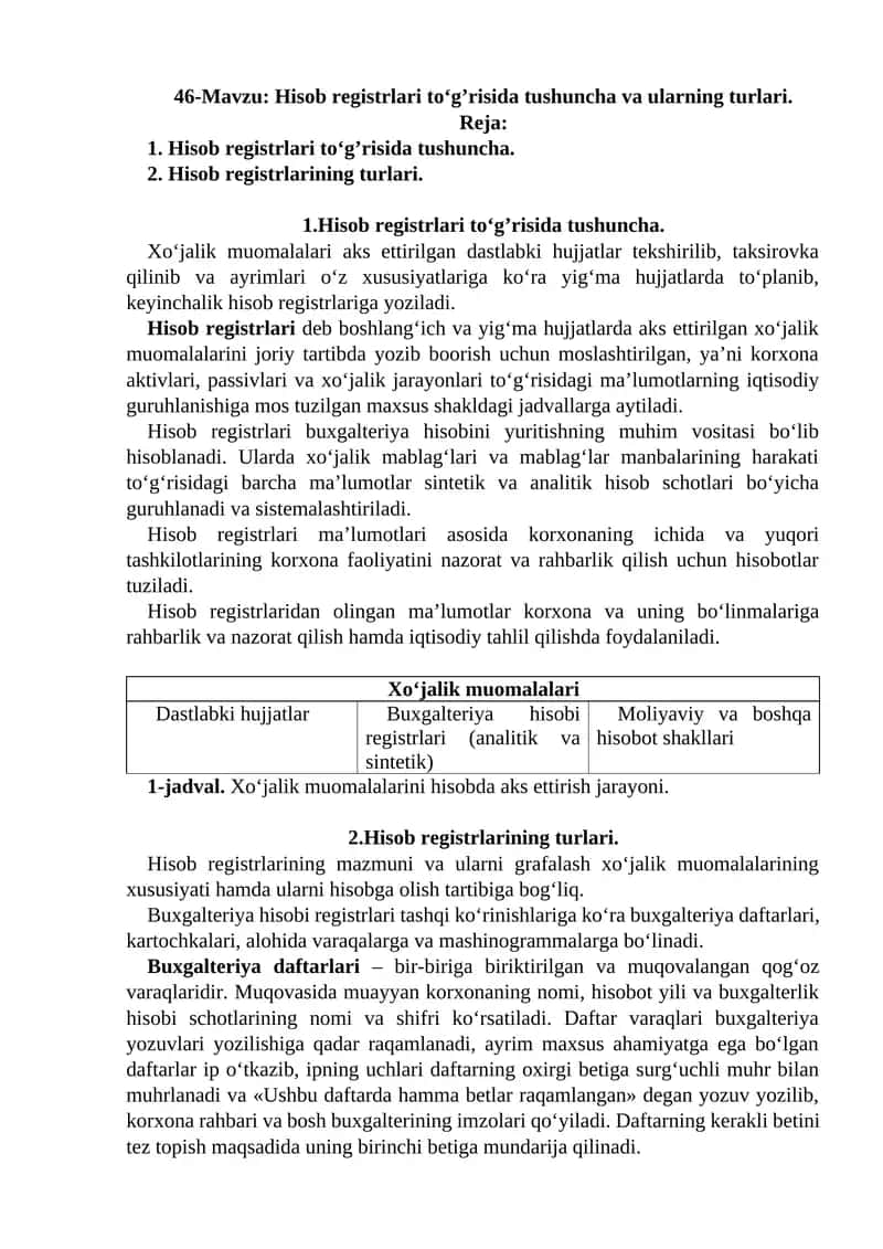 Hisob registrlari