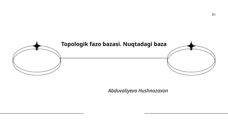 Topologik fazo bazasi. Nuqtadagi baza