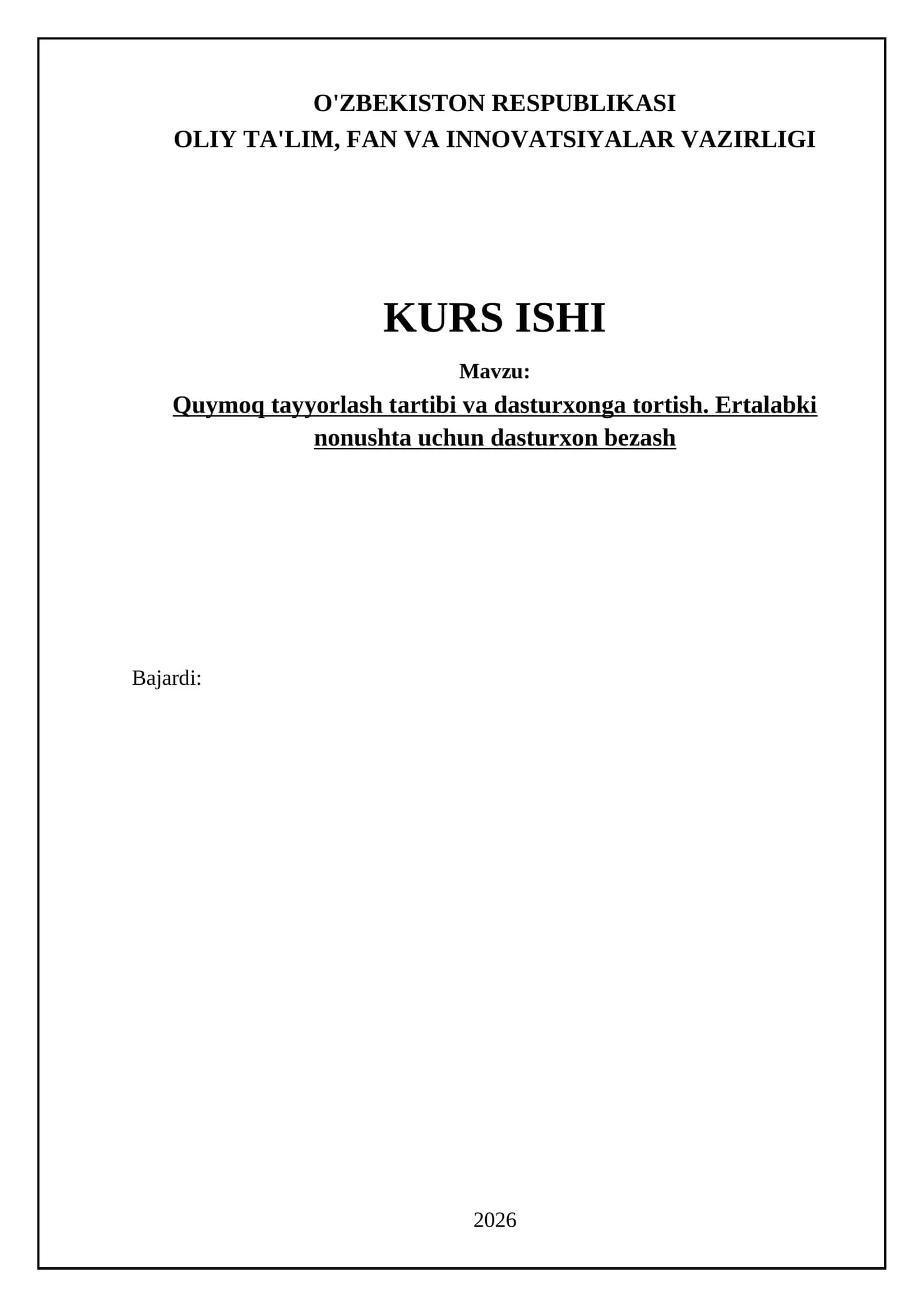 Quymoq tayyorlash tartibi va dasturxonga tortish. Ertalabki nonushta uchun dasturxon bezash