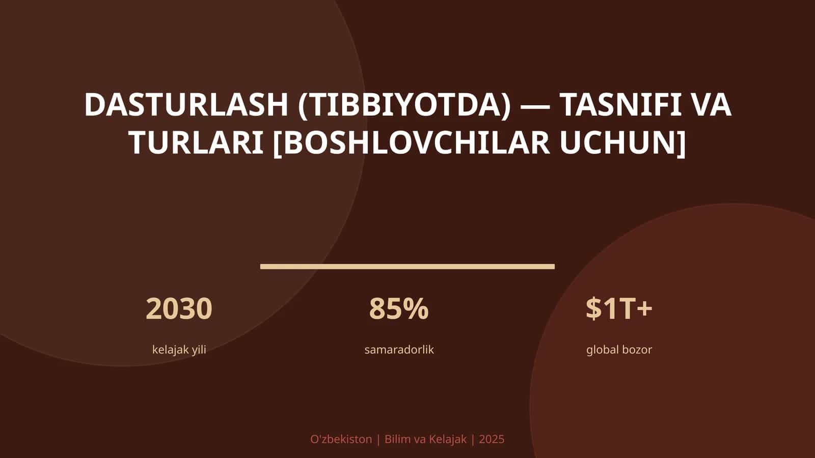 Dasturlash (tibbiyotda) — tasnifi va turlari [boshlovchilar uchun]