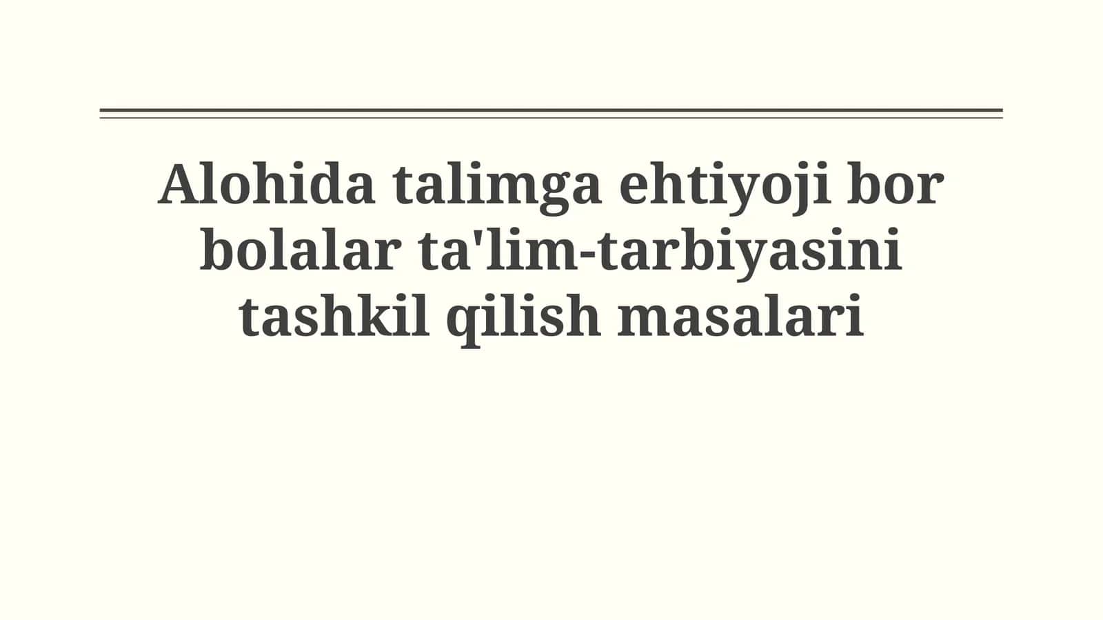 Inklyuziv Ta'lim Muhiti Yaratuvchi Omillar
