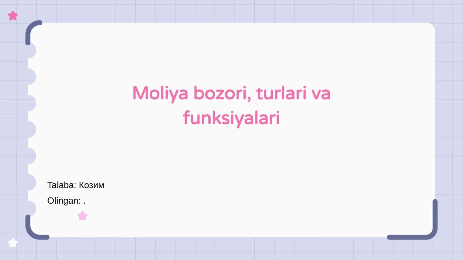 Moliya bozori, turlari va funksiyalari