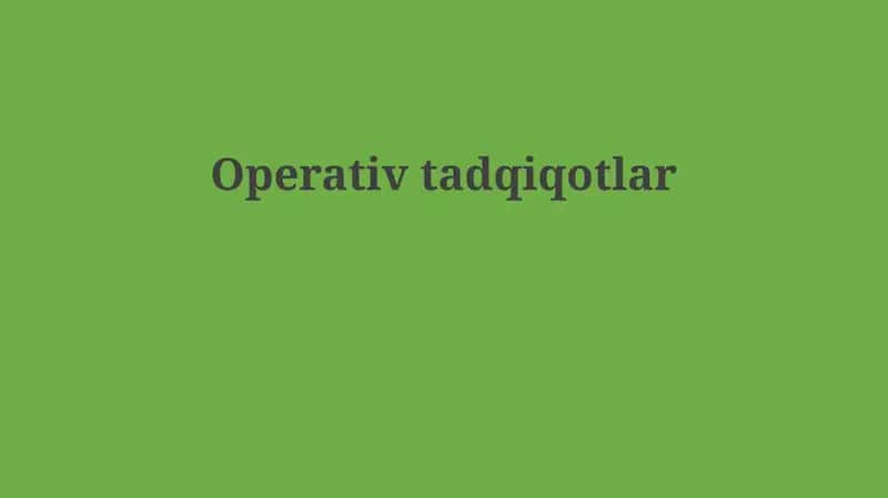 Operatsiyalarni tadqiq qilish (OT)