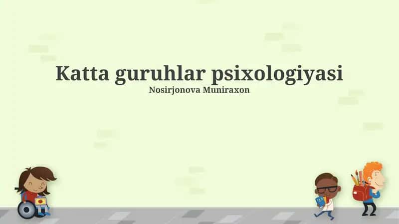 Katta guruhlar psixologiyasi