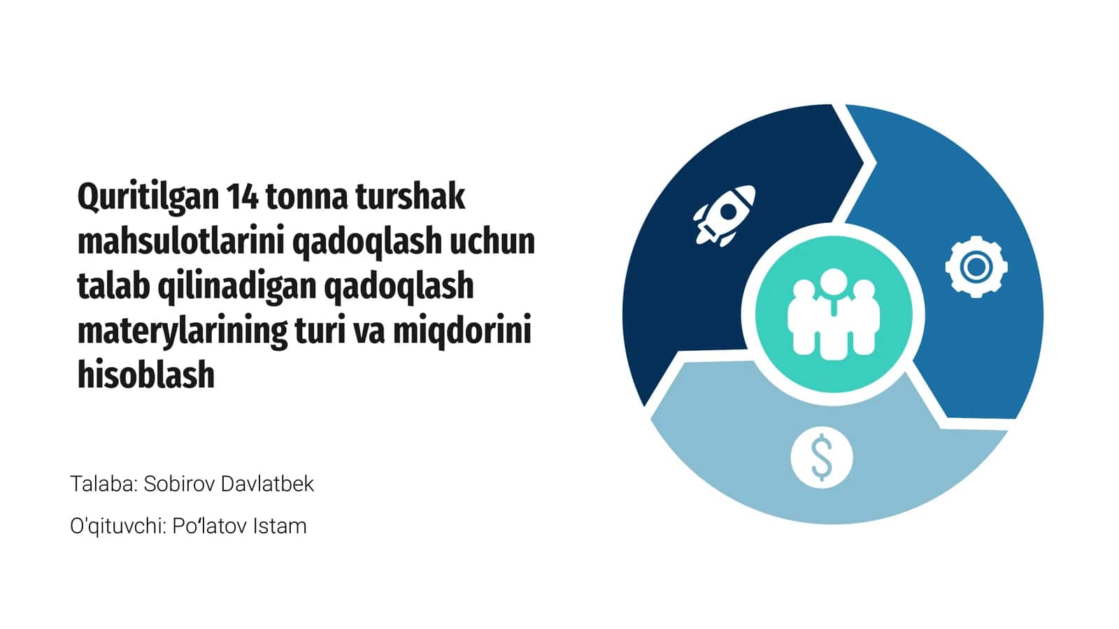 14 tonna quritilgan turshak mahsulotlarini qadoqlash uchun zarur qadoqlash materiallari