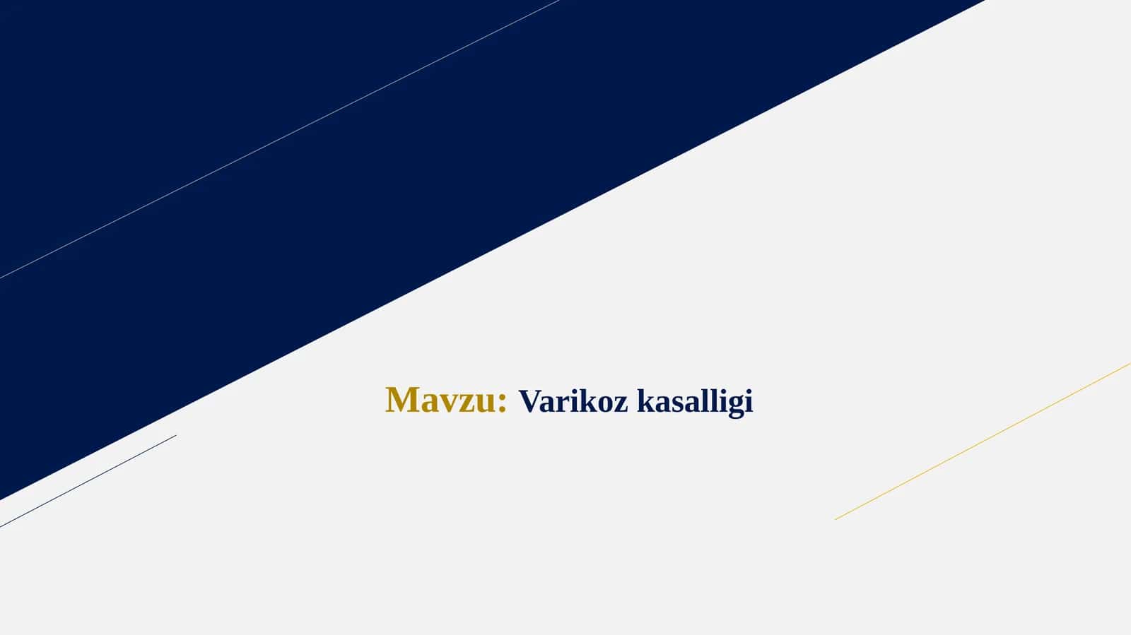 Varikoz kasalligi