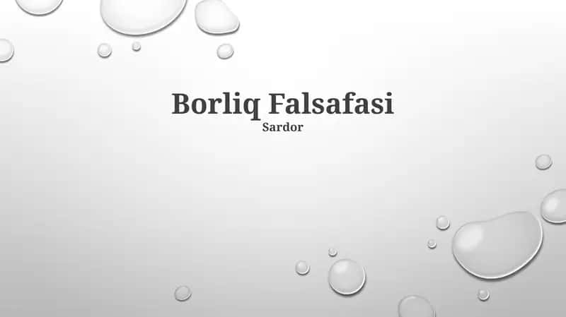 Borliq Falsafasi