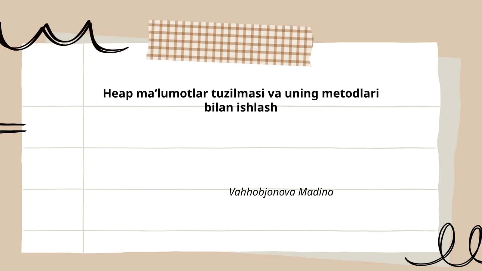 Heap ma‘lumotlar tuzilmasi va uning metodlari bilan ishlash