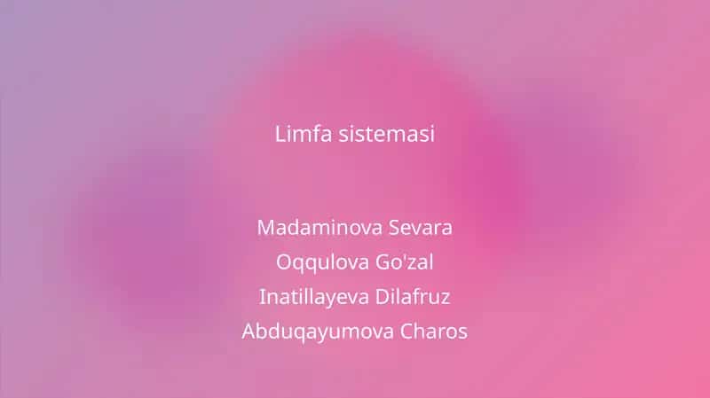 Limfa sistemasi