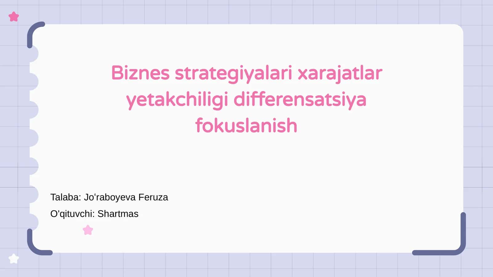 Biznes strategiyalari xarajatlar yetakchiligi differensatsiya fokuslanish