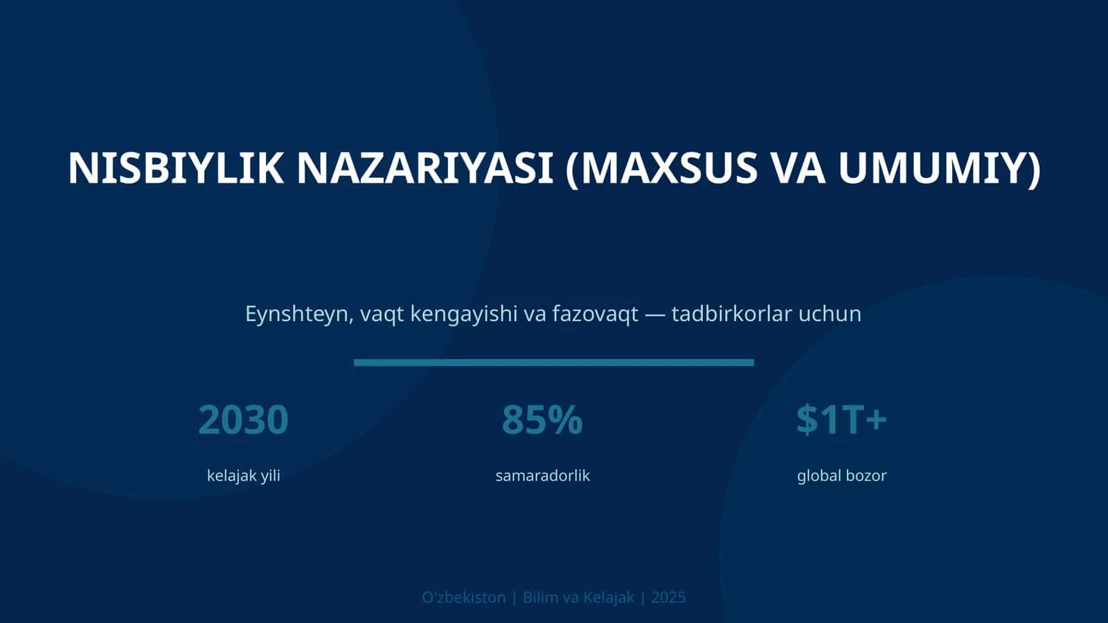 Nisbiylik nazariyasi (maxsus va umumiy)