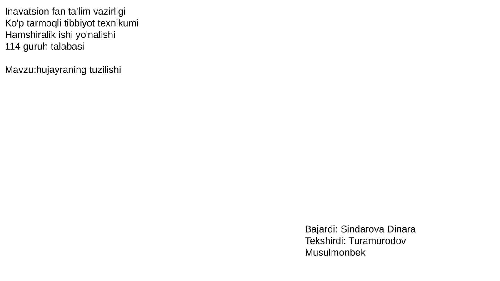 Ko'p tarmoqli tibbiyot texnikumi