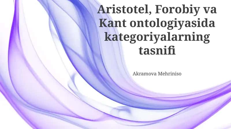 Kantning toza aqlining kategoriyalari