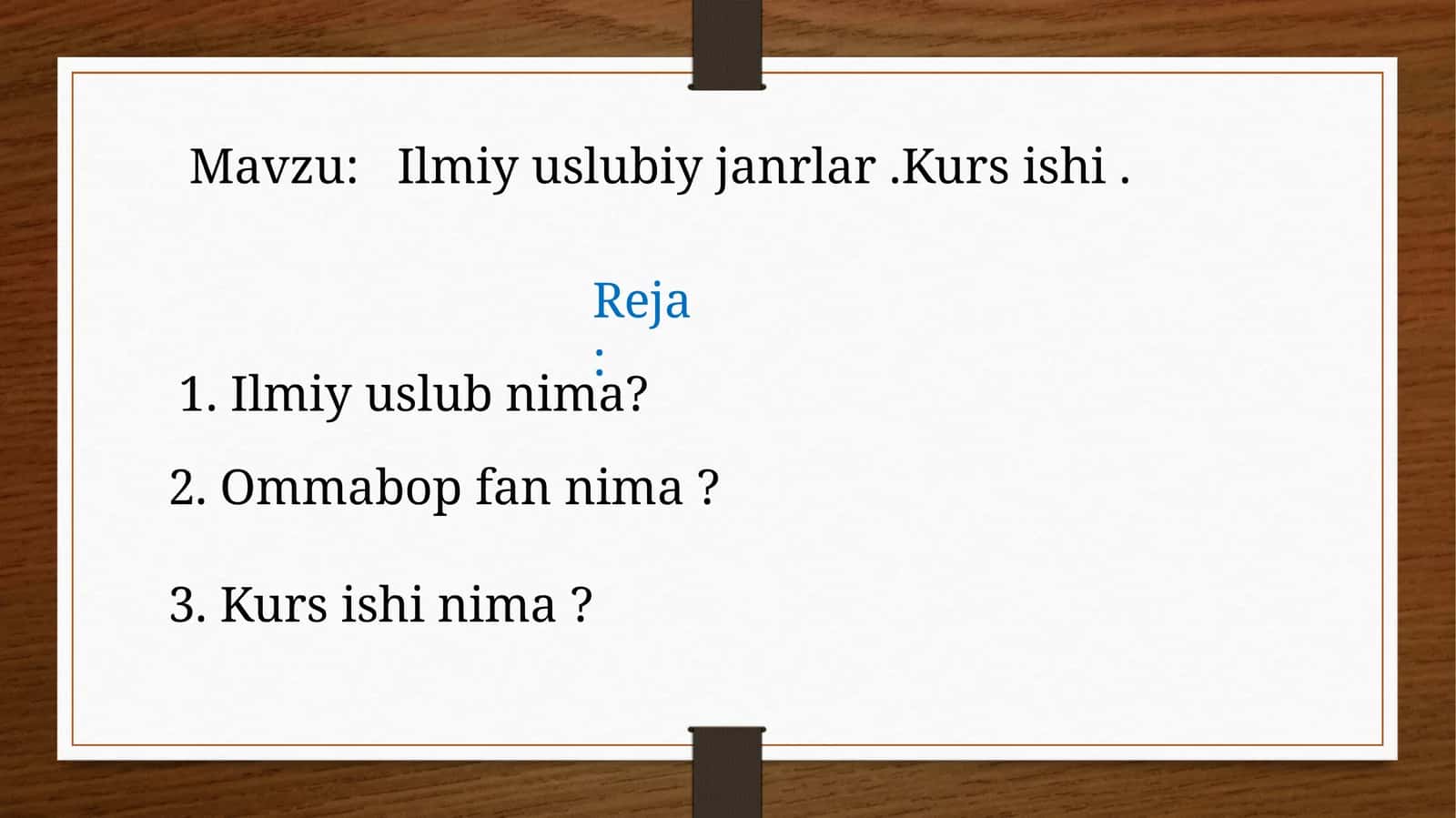 Ilmiy uslubiy janrlar