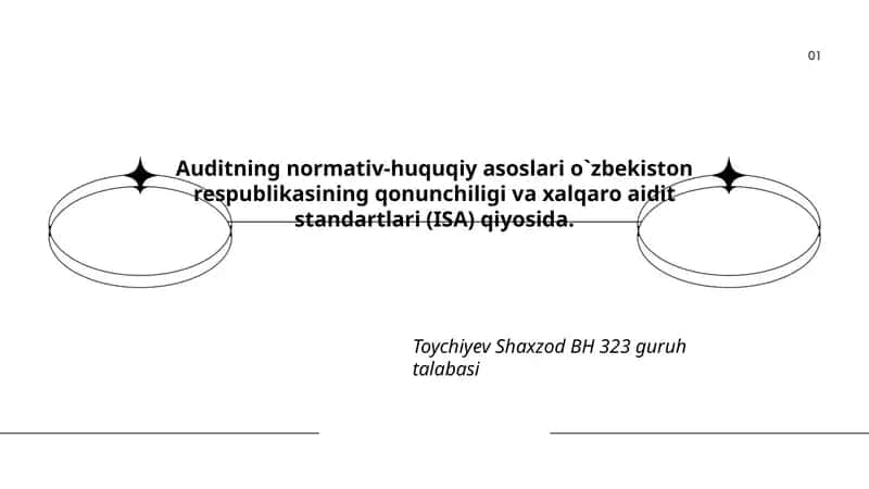 Auditning normativ-huquqiy asoslari