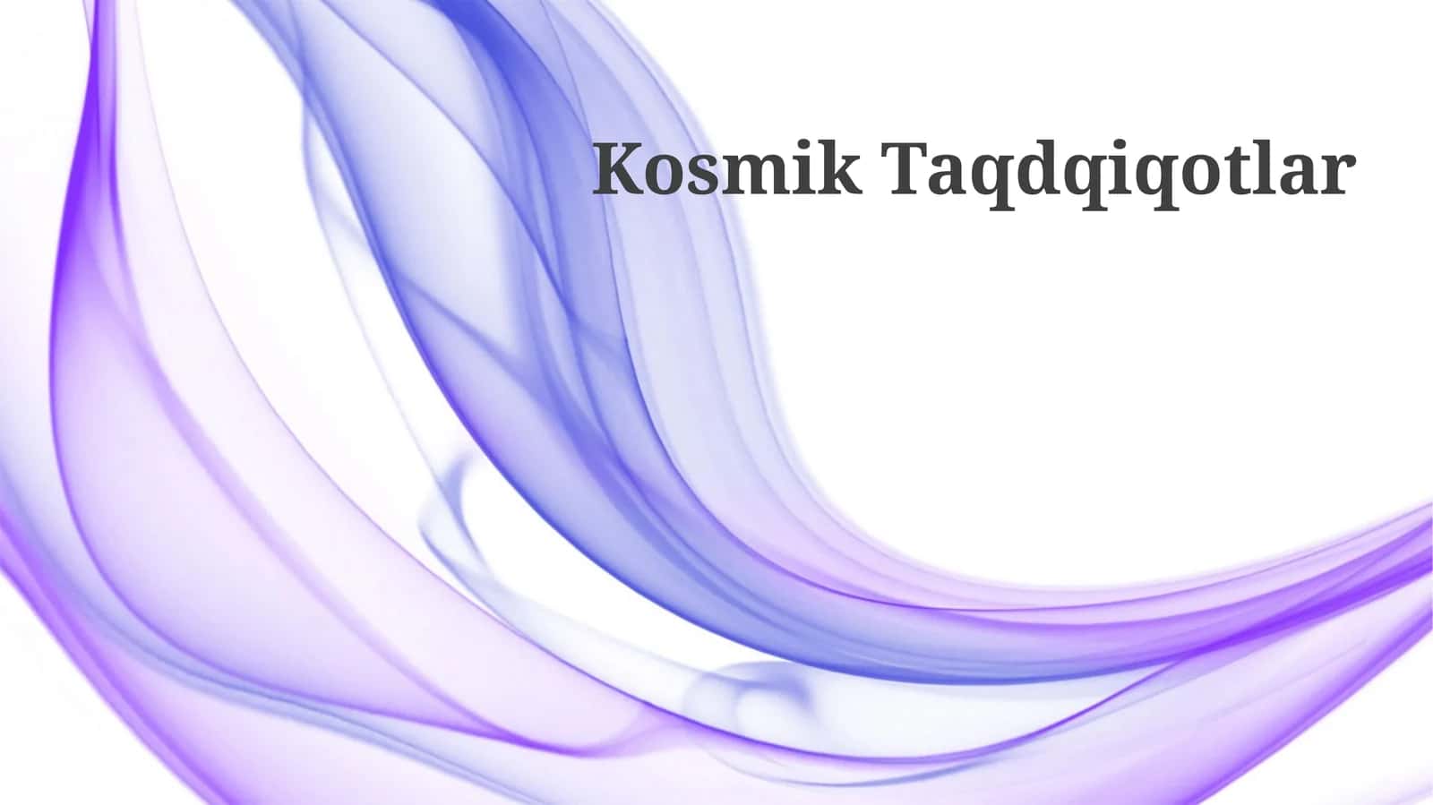 Kosmik Taqdqiqotlar